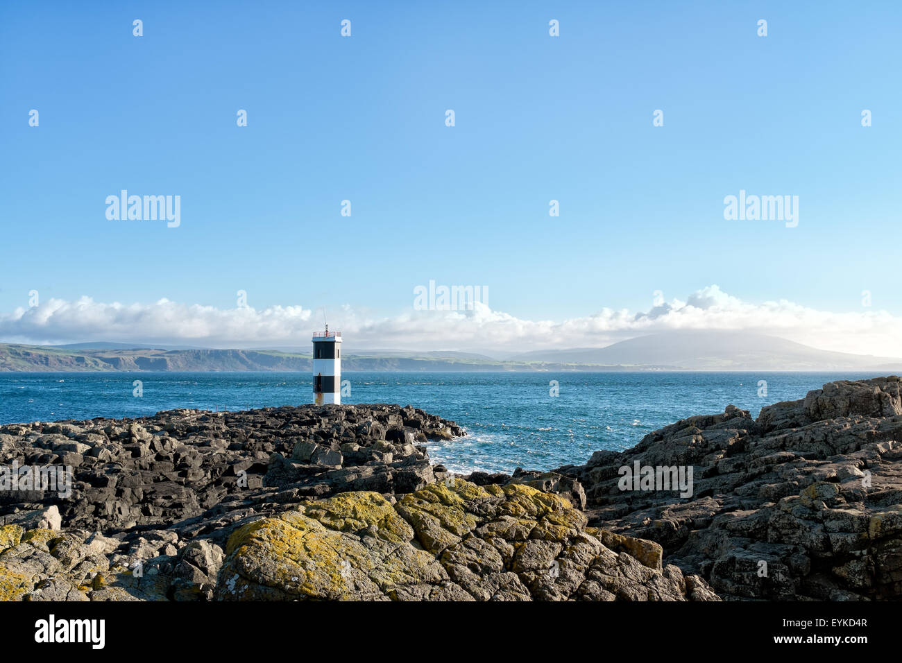 Rathlin Island,Rue Point Lighthouse Stock Photo