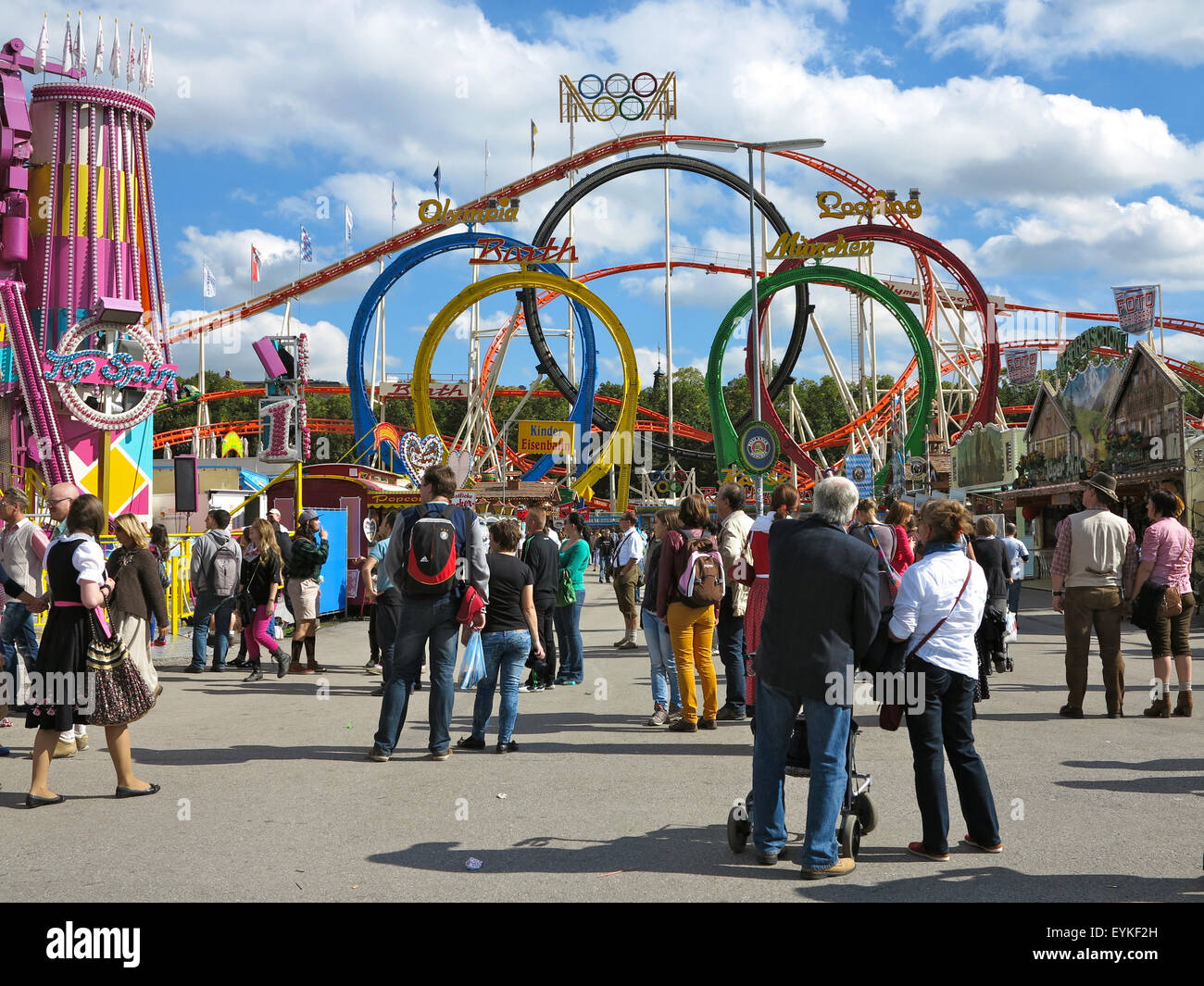 Octfest Germany, Upper Bavaria, Munich, Theresienwiese, Oktoberfest Stock Photo ...