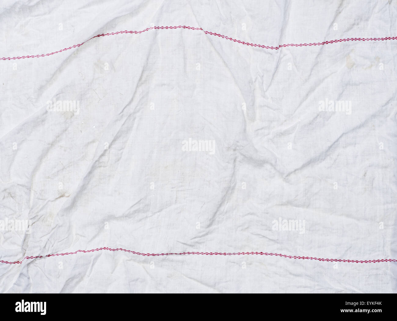 White towel of cotton with red stripes Stock Photo Alamy