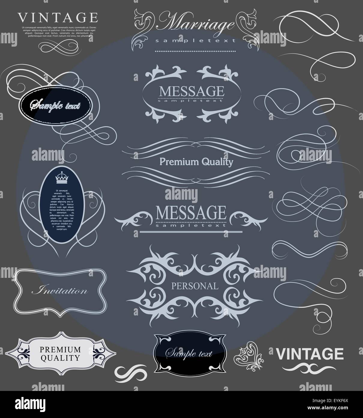 Set of calligraphic elements for design Stock Vector Image & Art - Alamy