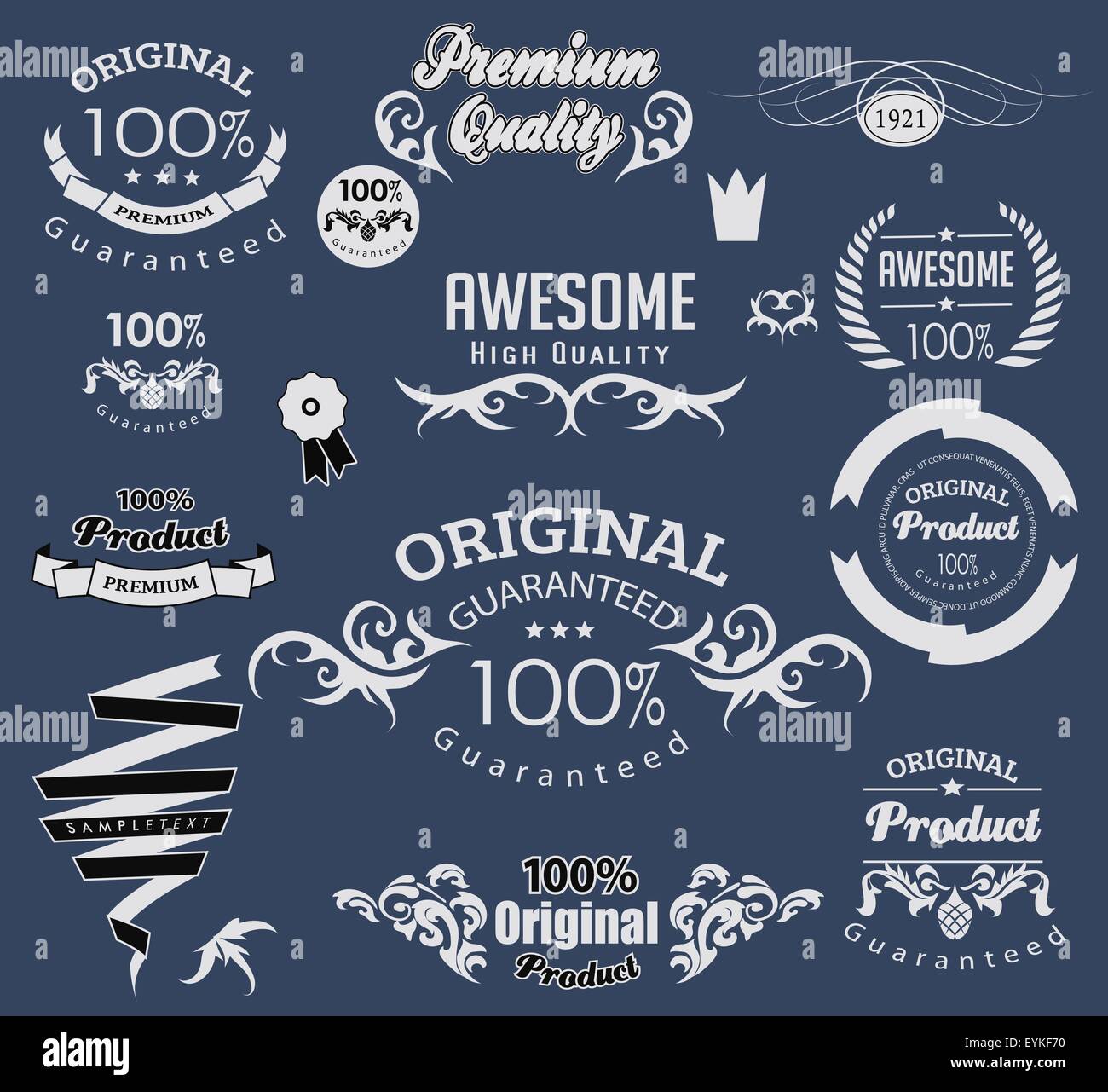 Set of calligraphic elements for design Stock Vector Image & Art - Alamy