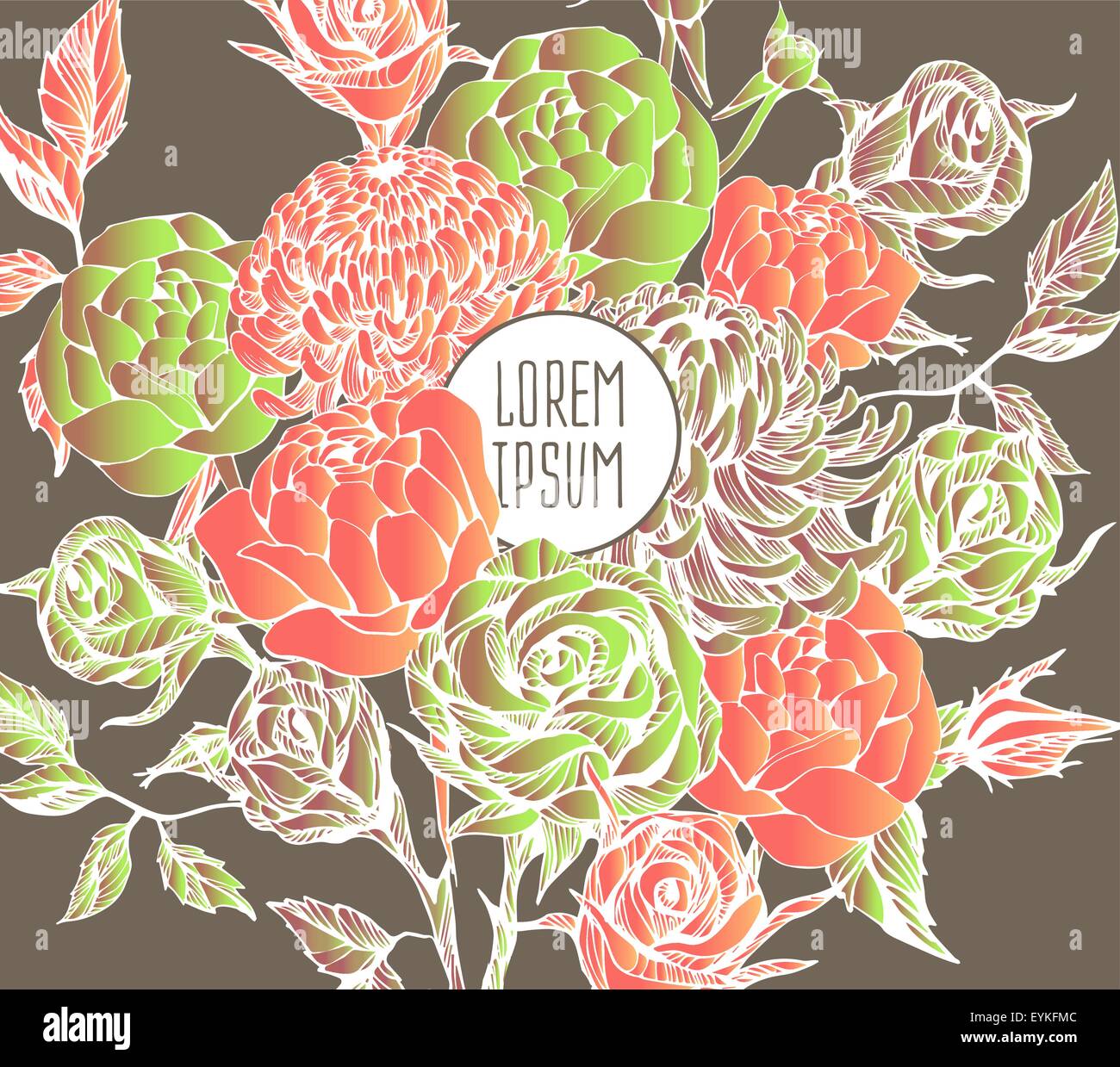 beautiful flower background art Stock Vector Image & Art - Alamy