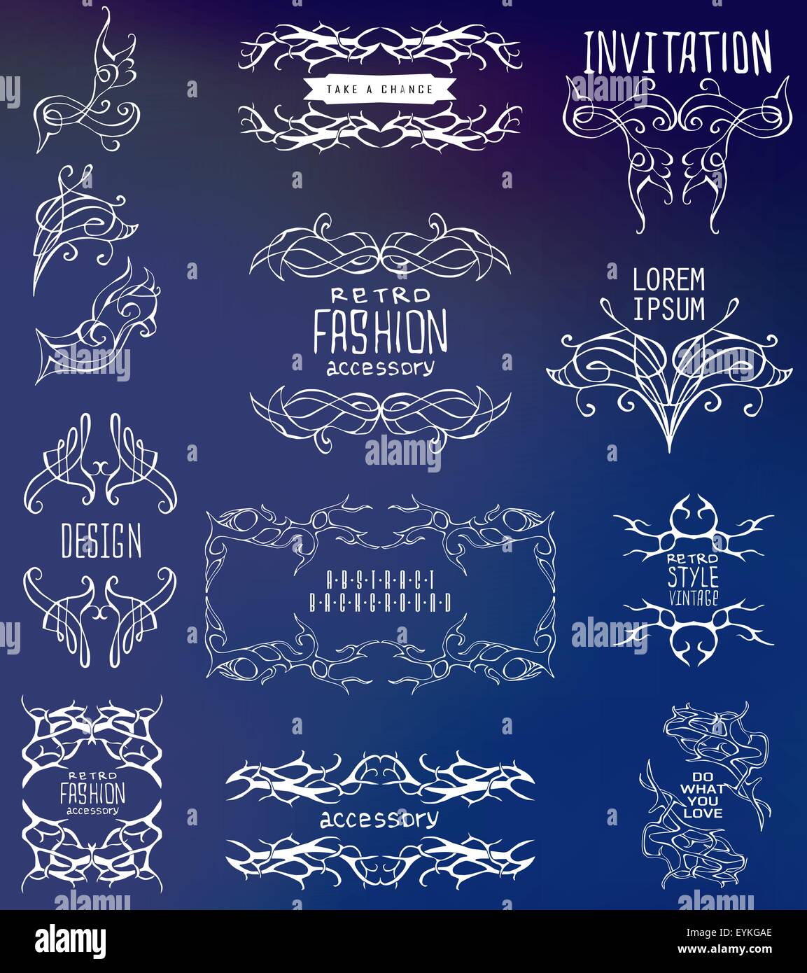 Set of calligraphic and floral Stock Vector Image & Art - Alamy