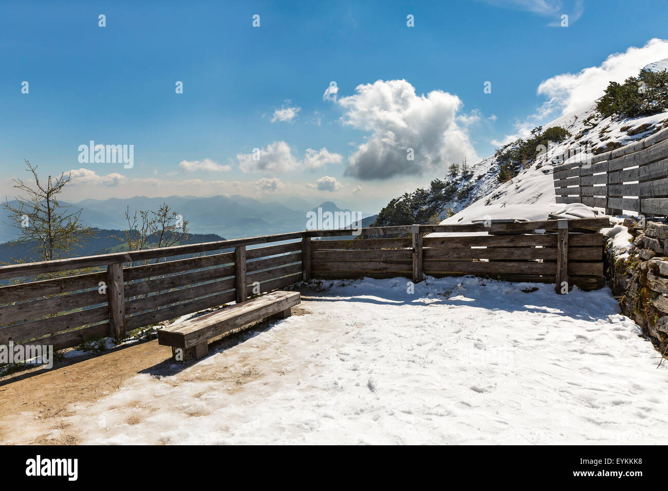 landscape with mountains Eagle's Nest tea house Hitler in Bavaria Stock