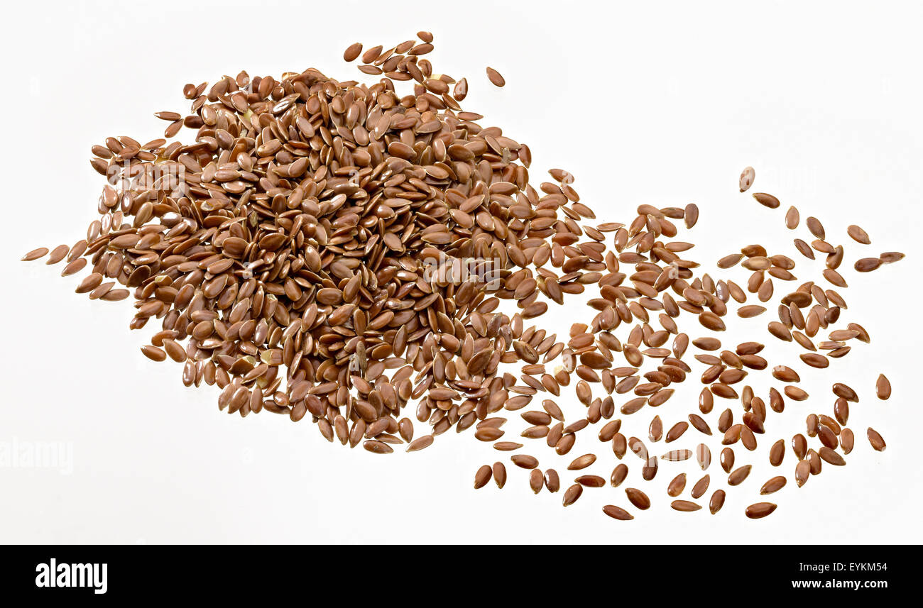 Linseed Picture Linseeds, team, individually, white ground, Stilllife, studio, Linum ...
