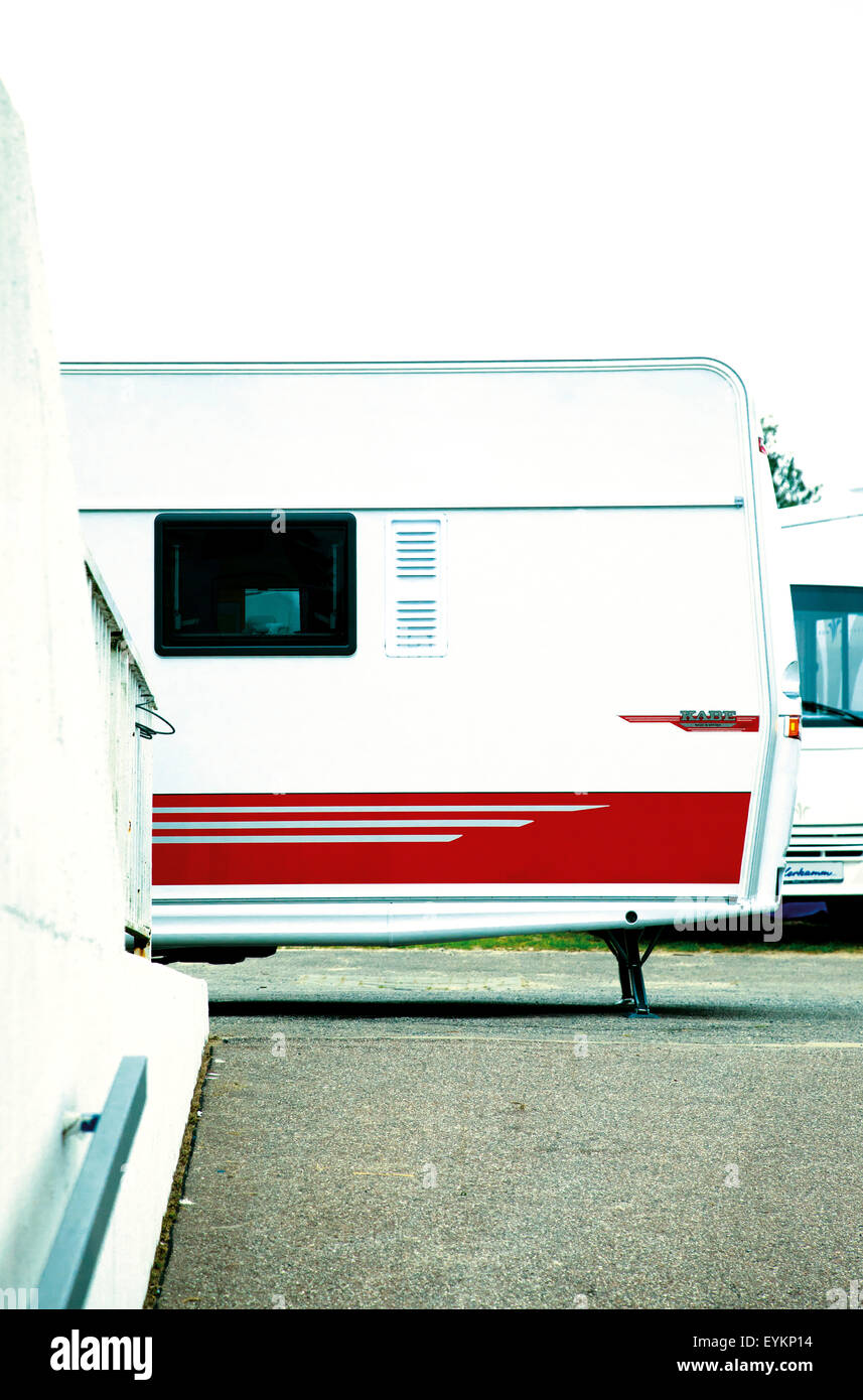 Camping, caravan, camper, stand Stock Photo Alamy