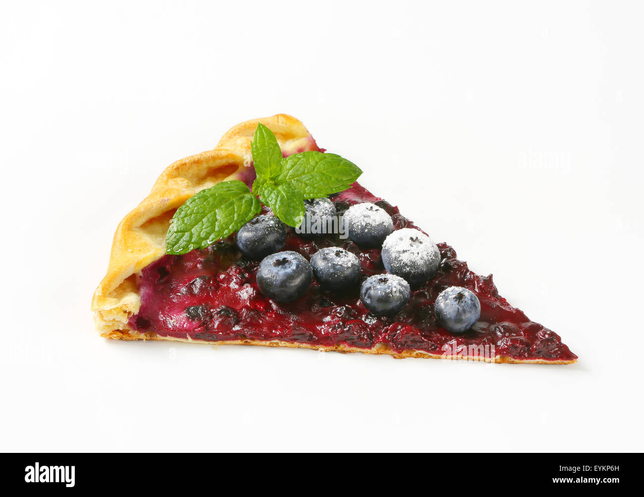 French cuisine - Quark and blueberry flammkuchen Stock Photo
