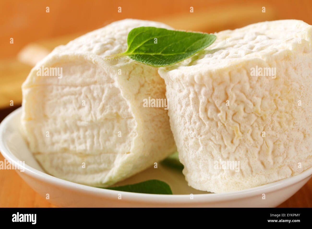 Crottins de Chevre French goat's milk cheese Stock Photo Alamy