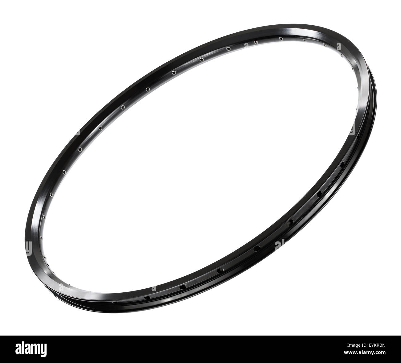 Top quality black alloy bicycle rim Stock Photo