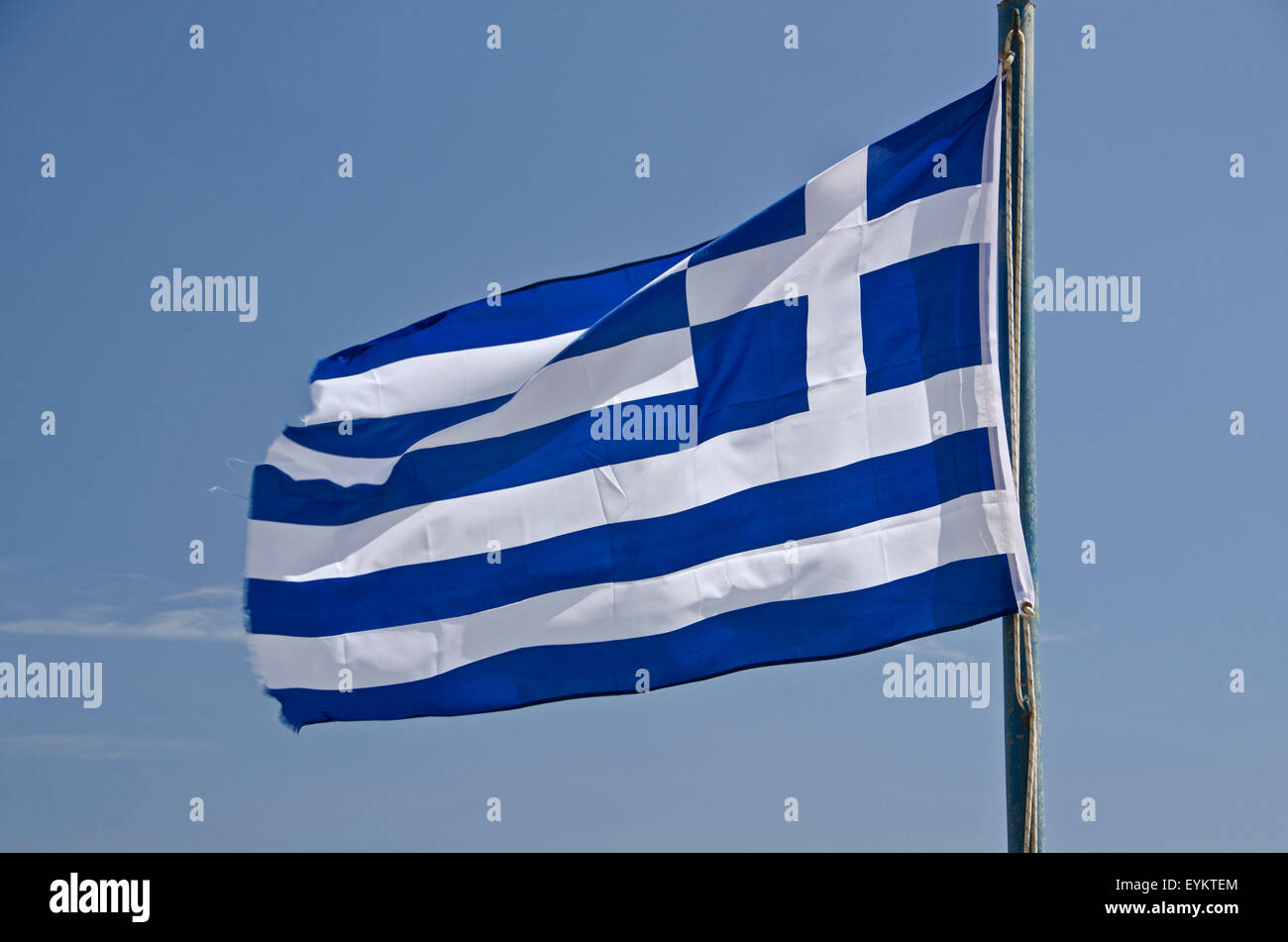 Griechenland, Nationalfahne, Stock Photo