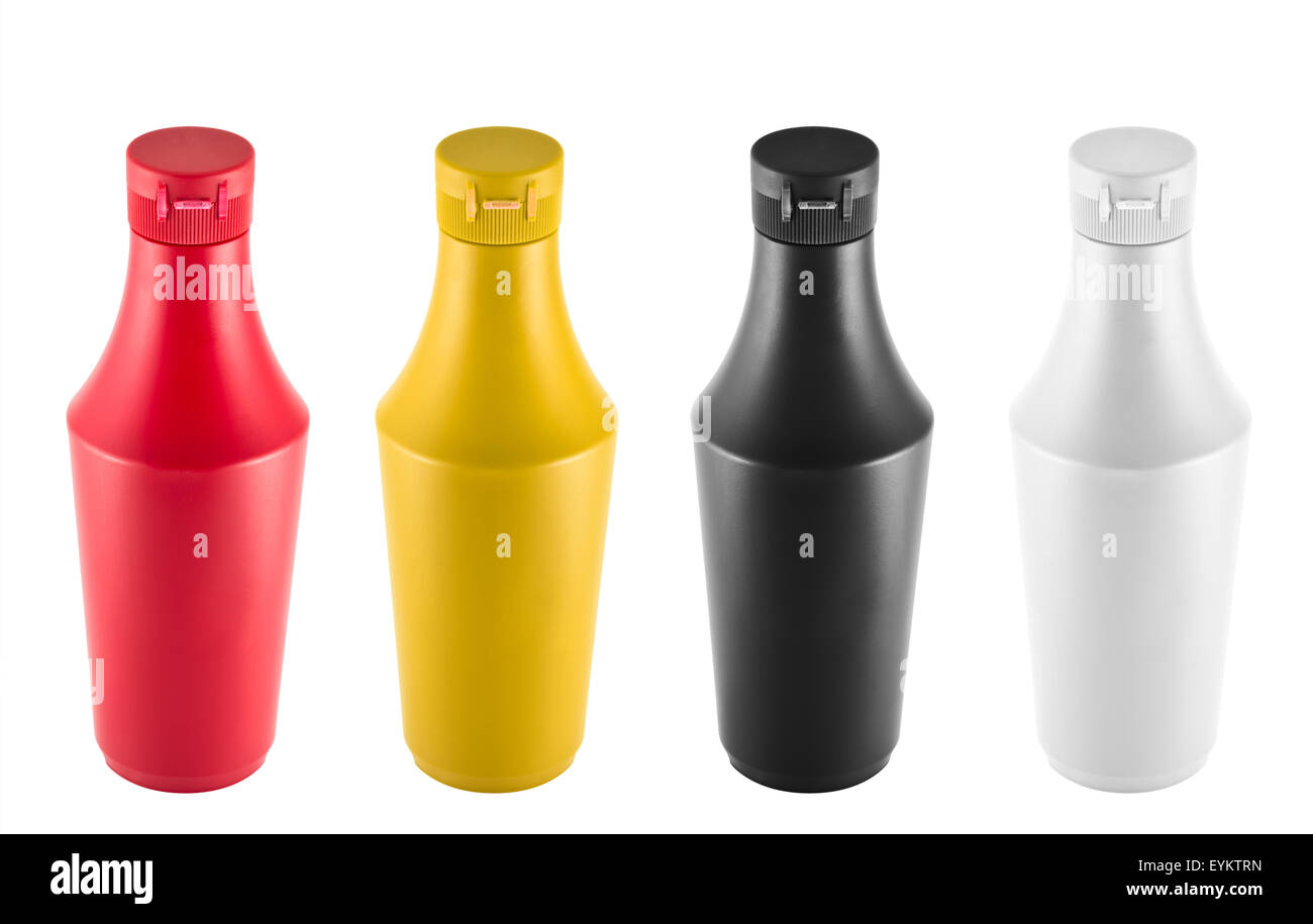 Ketchup, mustard, mayonnaise and soy sauce Stock Photo Alamy