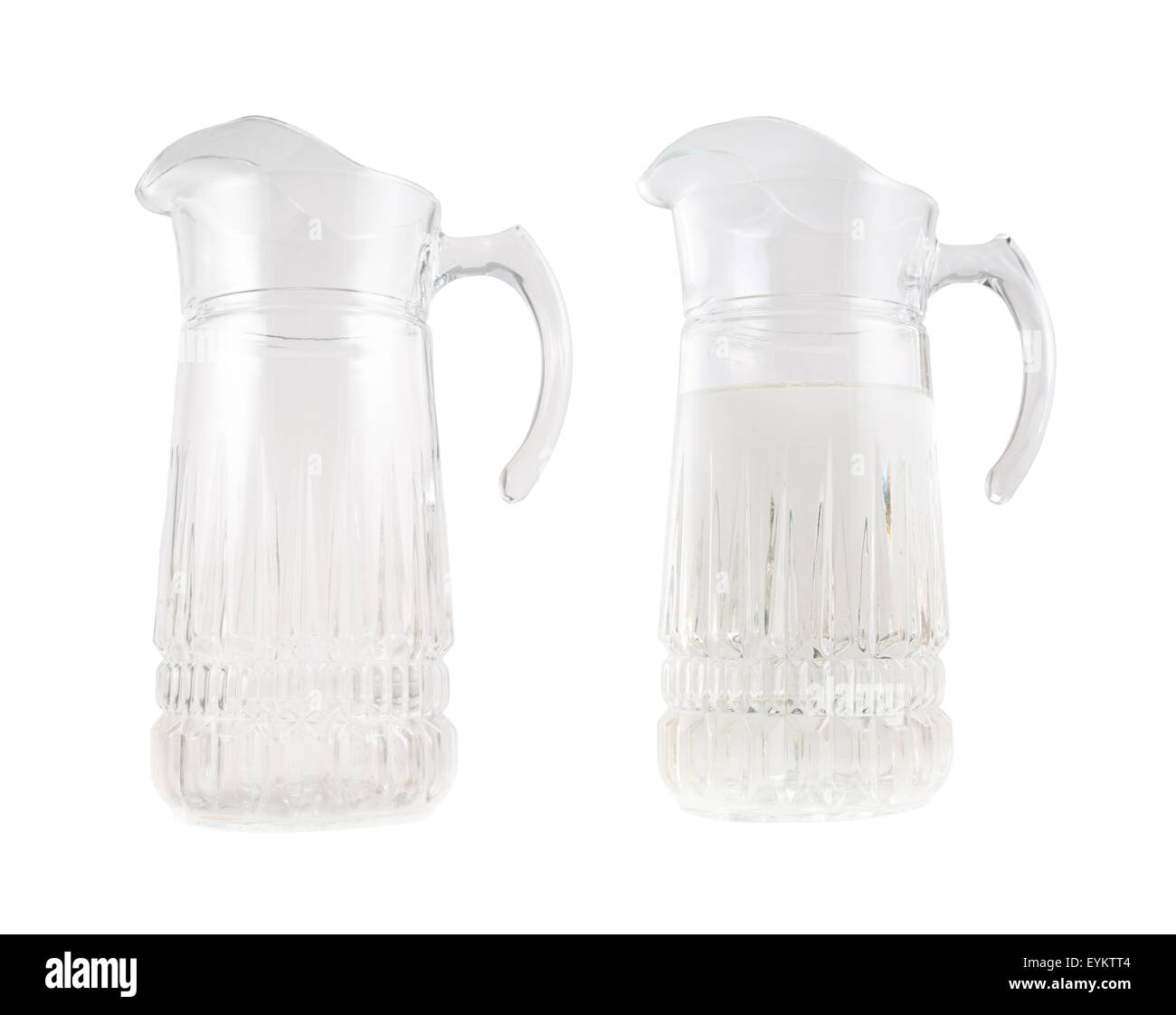 Transparent glass pitcher ewer isolated Stock Photo Alamy