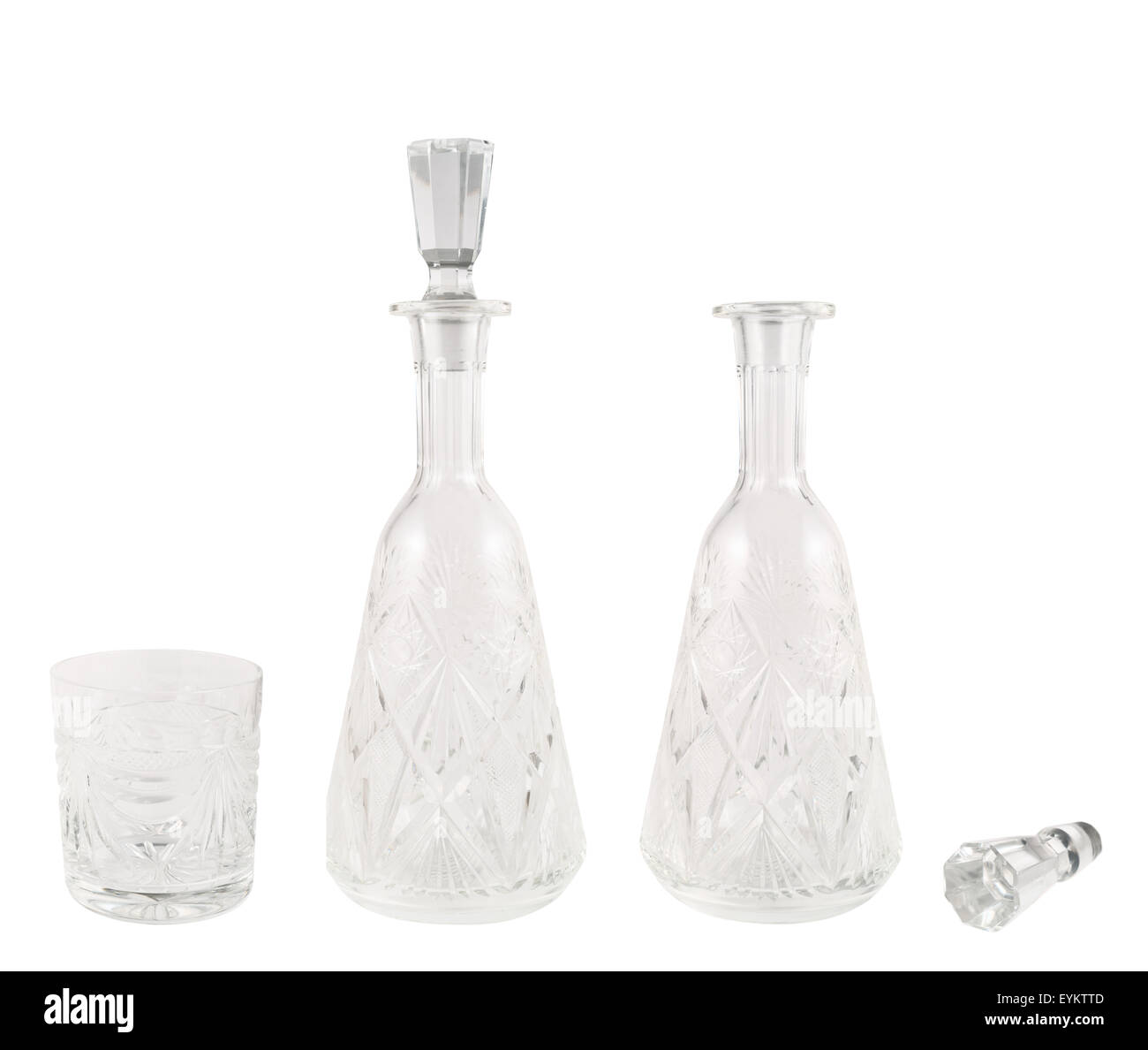 Crystal glass tumbler and decanter vessel Stock Photo Alamy