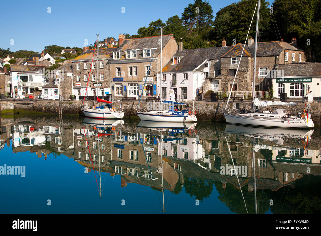 Padstow Harbour, Cornwall, U.K. 31st July 2015. The reflections of