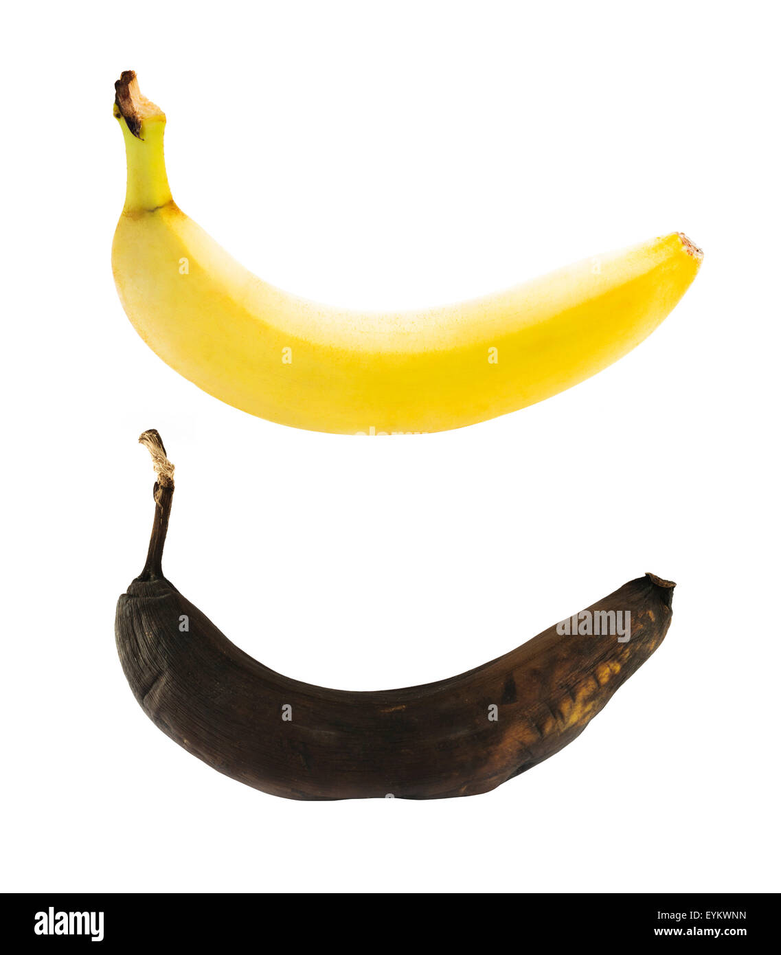 Spotless yellow and rotten bananas isolated Stock Photo Alamy