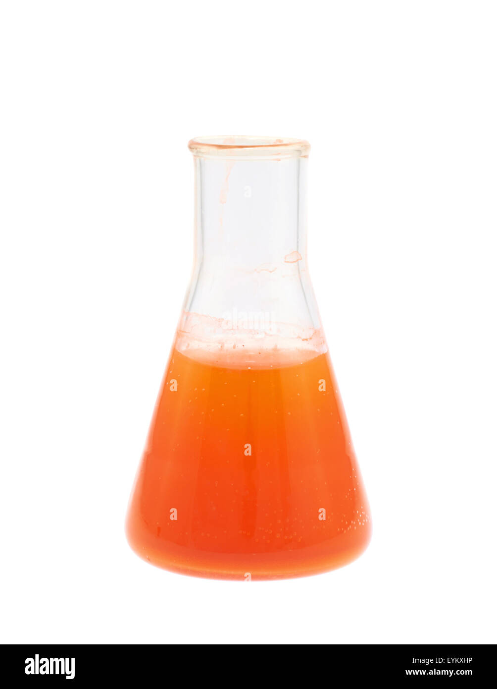 Erlenmeyer flask filled with liquid Stock Photo Alamy
