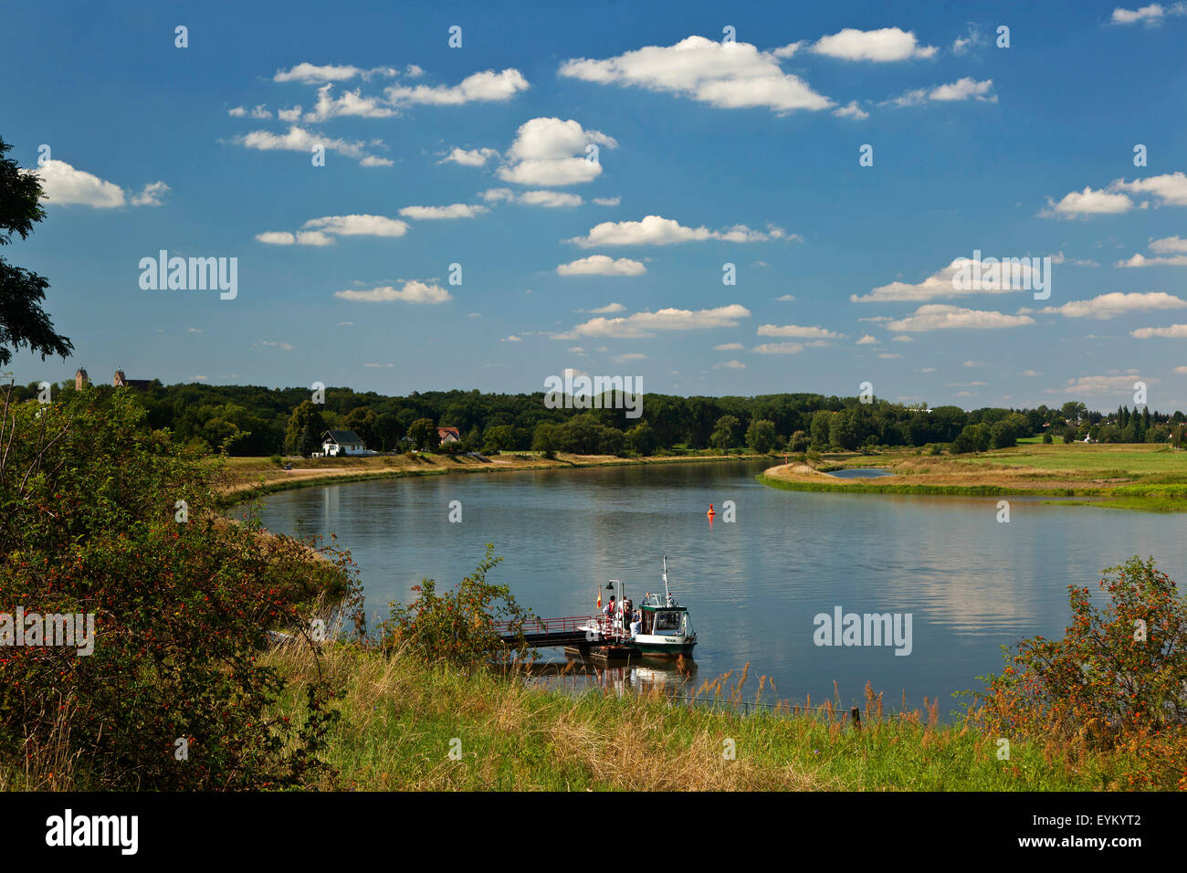 Germany, Saxony, the Elbe, Strehla, Riesa, Stock Photo