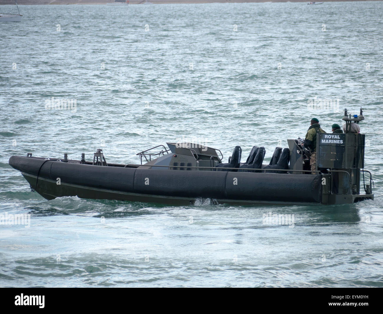 A Royal Marines Offshore Raiding Craft (ORC) used for commando insertion/extraction and fire support missions. Stock Photo
