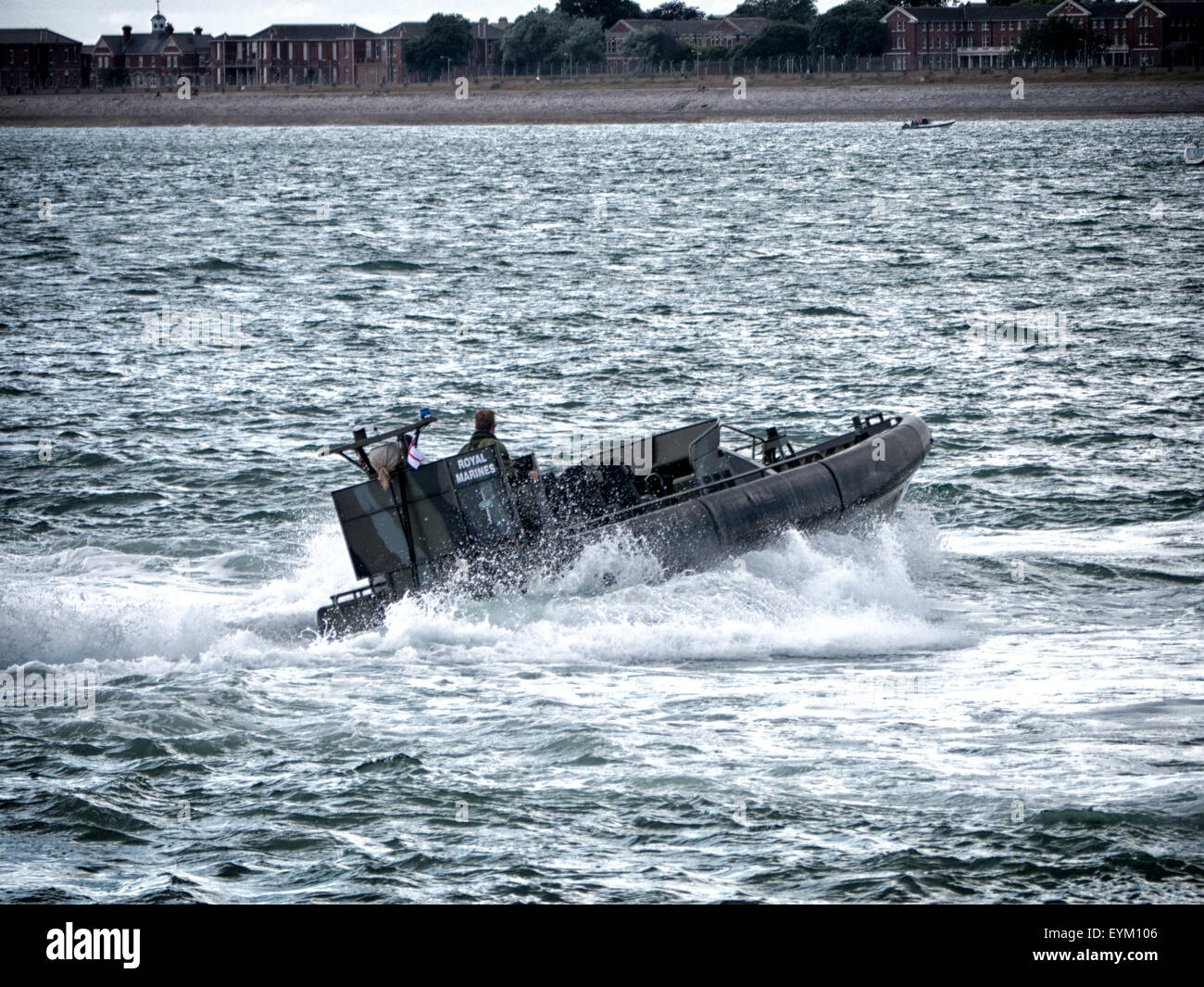 A Royal Marines Offshore Raiding Craft (ORC) used for commando insertion/extraction and fire support missions. Stock Photo