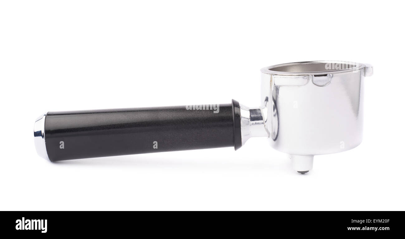 Espresso machine portafilter isolated Stock Photo Alamy