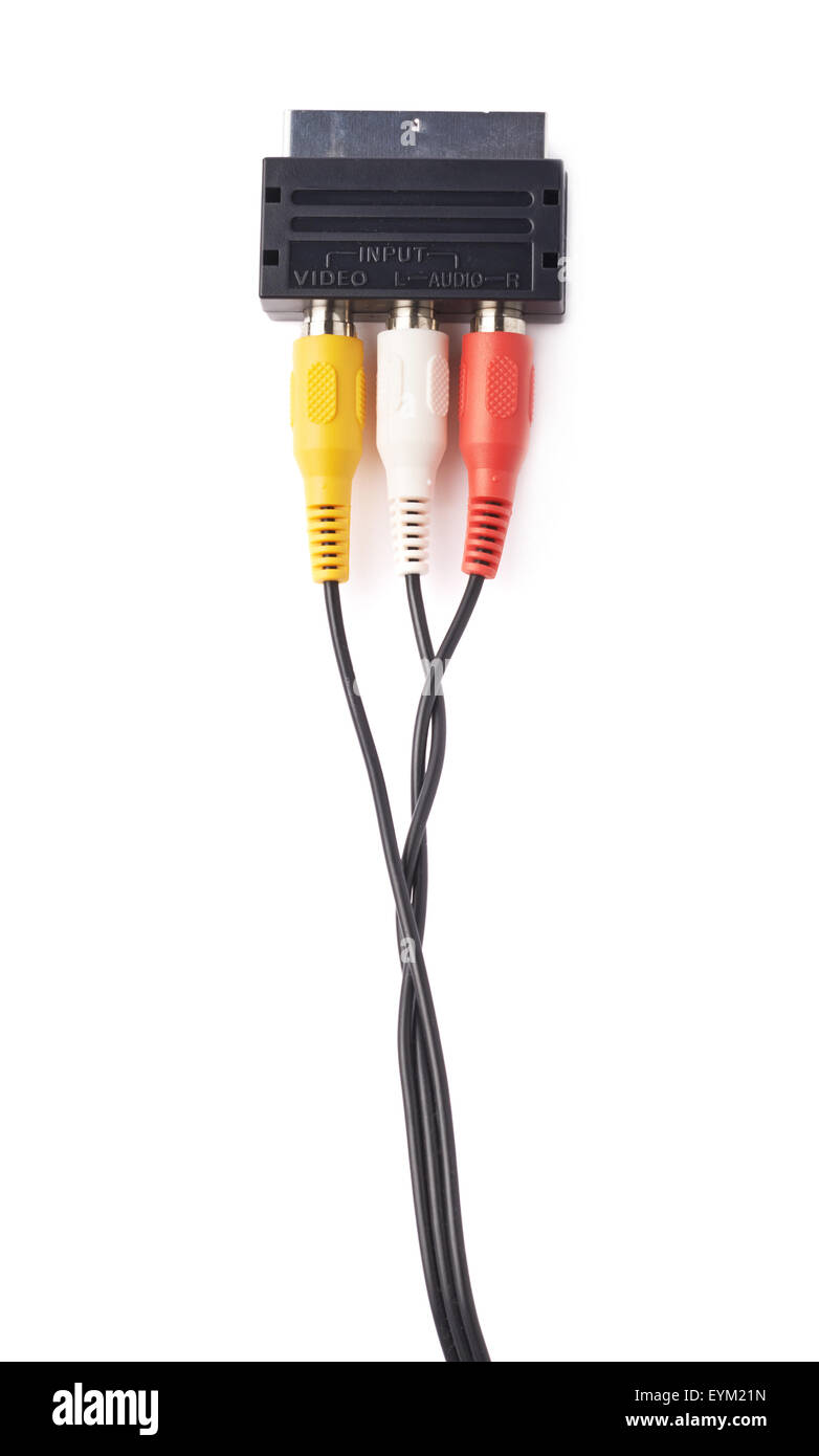 Composite video RCA cable connector Stock Photo Alamy
