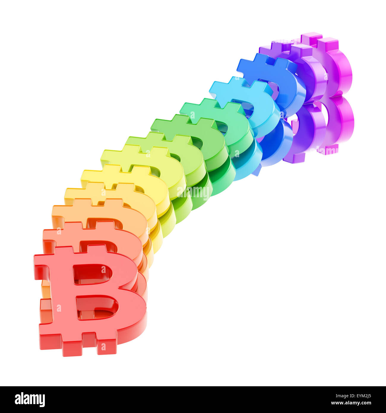 Bitcoin signs falling as a domino effect Stock Photo - Alamy