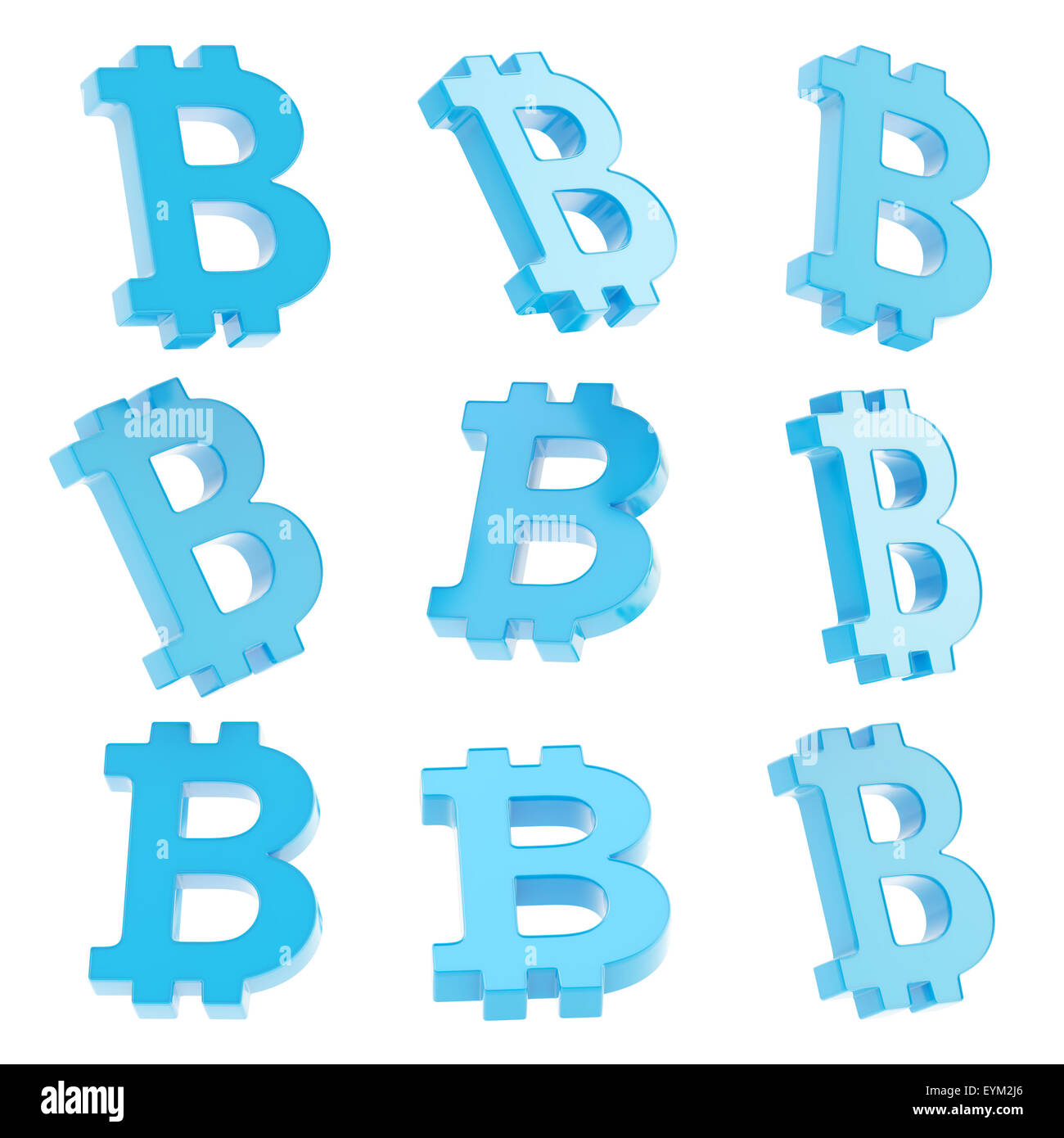 Bitcoin currency sign render Stock Photo - Alamy