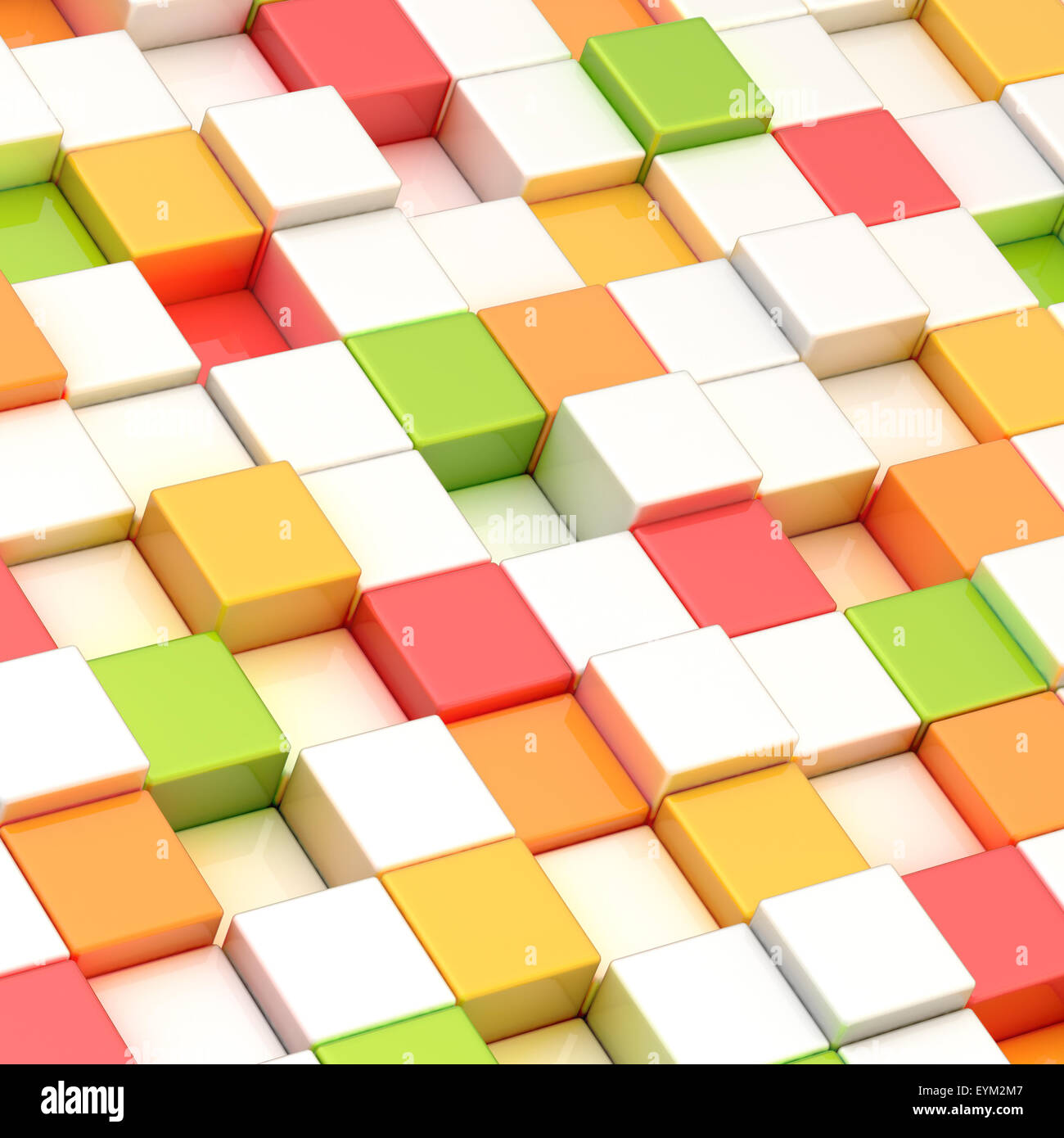 Abstract composition of cube blocks Stock Photo - Alamy