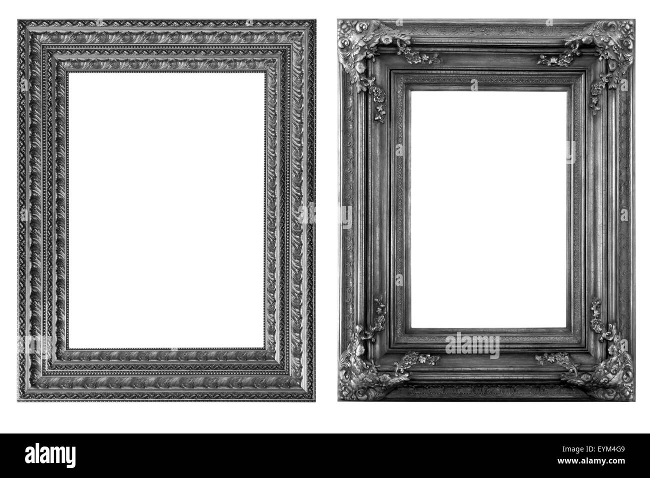 Black picture frame isolated on white background Stock Photo - Alamy