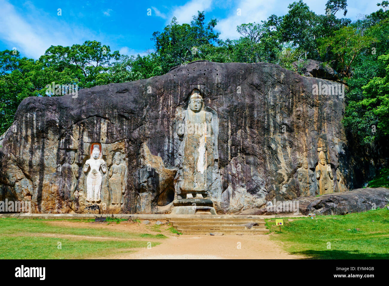 Sri Lanka, Ceylon, Central Province, Buduruwagala, Buddhist Rock Temple