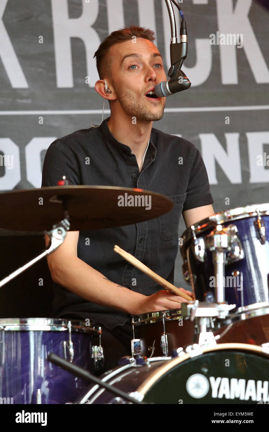 Penrith, Cumbria, UK. 31st July, 2015. Lake Komo perform live on the Woodlands Stage at Kendal Calling 2015. Credit:  SJN/Alamy Live News Stock Photo