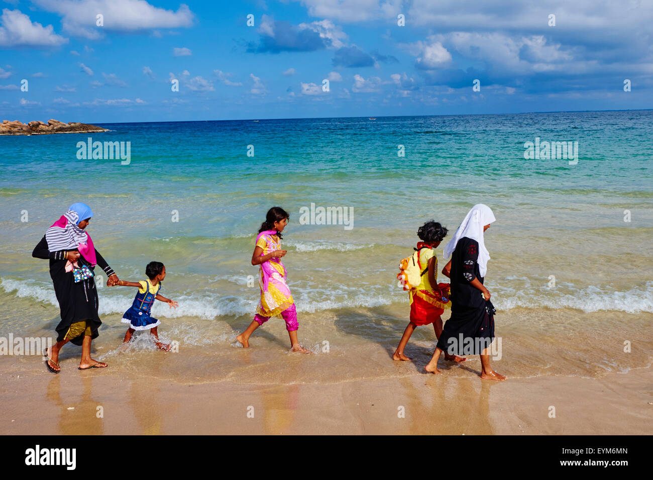 Sri Lanka, Ceylon, Eastern Province, East Coast, Trincomalee, Dutch bay, Trincomalee beach Stock Photo