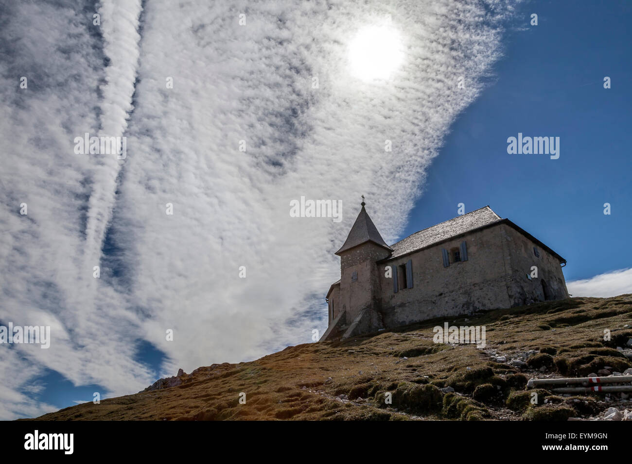 Die 'Deutsche Kirche' am Dobratsch, Kärnten, Österreich Stock Photo