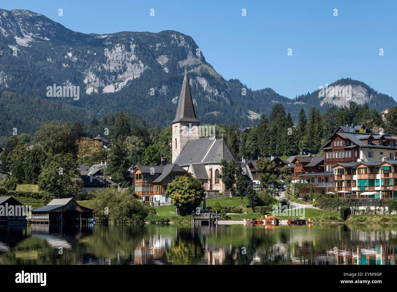 Ort Altaussee im Steirischen Salzkammergut, Steiermark ...