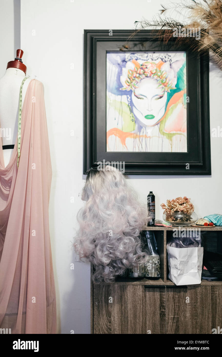Decoration of a drag queen's apartment Stock Photo