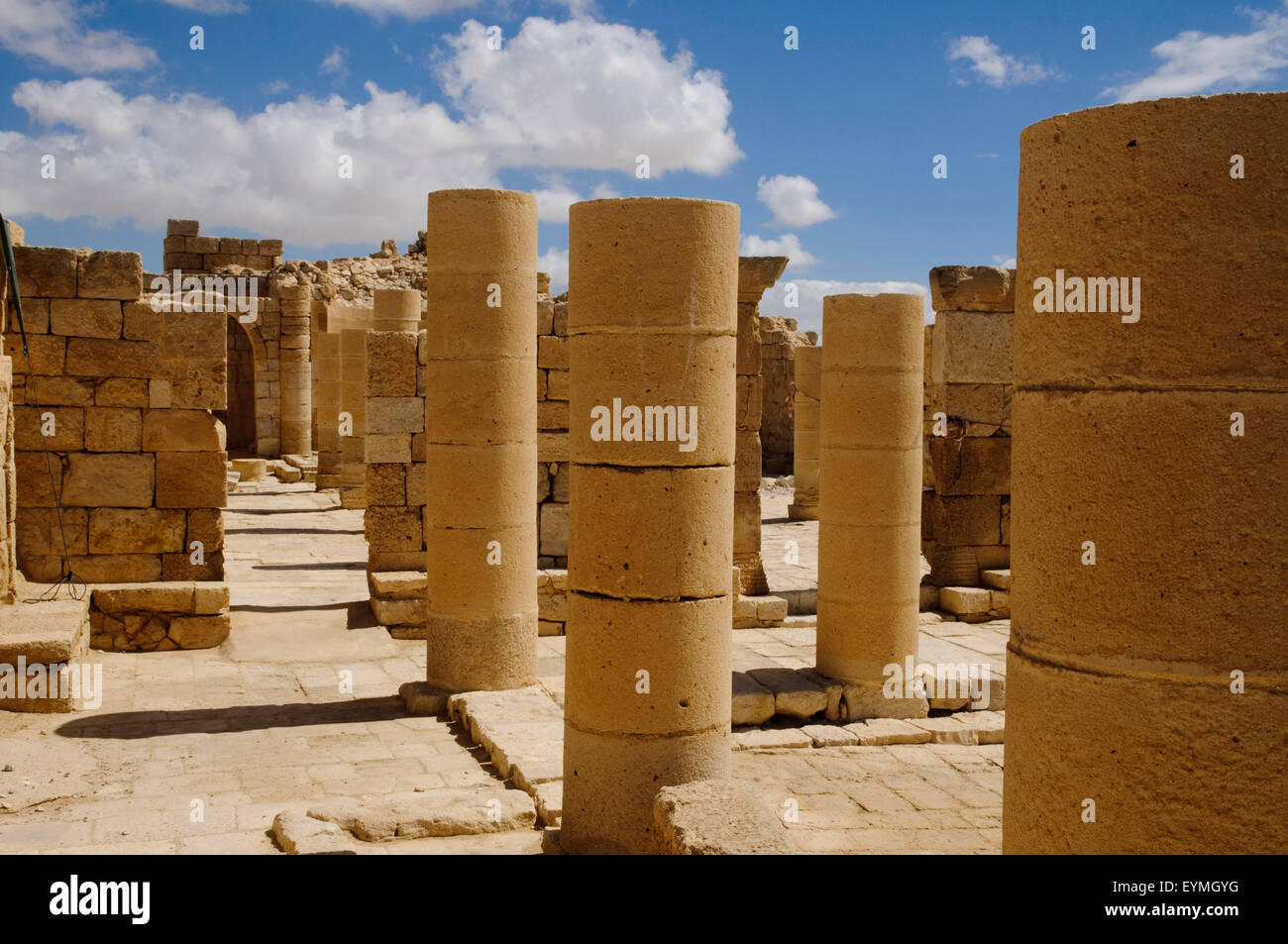 southern church, archaeological excavation site Avdat, Negev, Israel Stock Photo