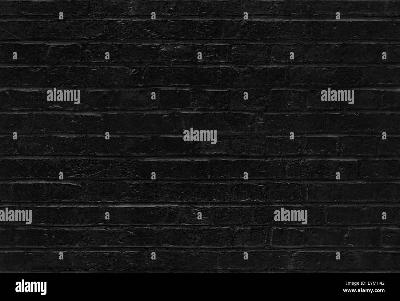 Seamless black brick wall pattern texture background Stock Photo
