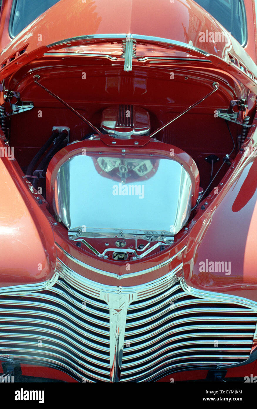 classic car engine detail Stock Photo Alamy