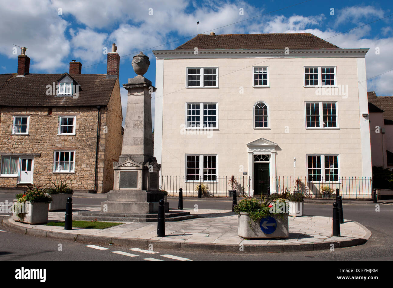 Old Town and war memorial, WottonunderEdge, Gloucestershire, England
