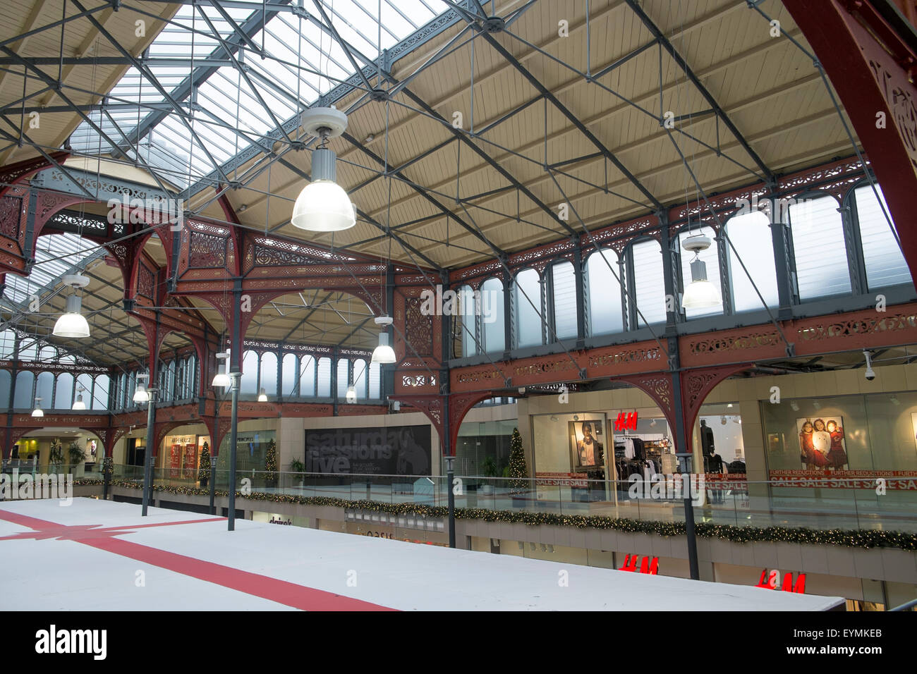 Market hall in the lancashire town of Bolton is a shopping mall , it
