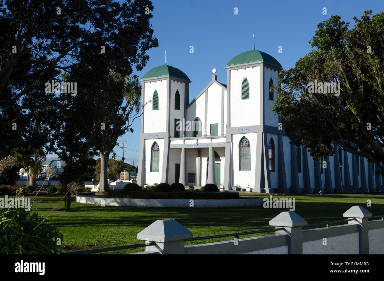 Ratana temple, near Wanganui, North Island, New Zealand Stock Photo