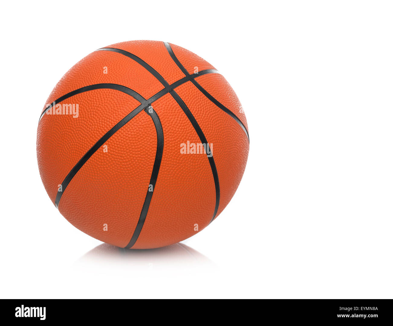 Single Basketball isolated on white Stock Photo
