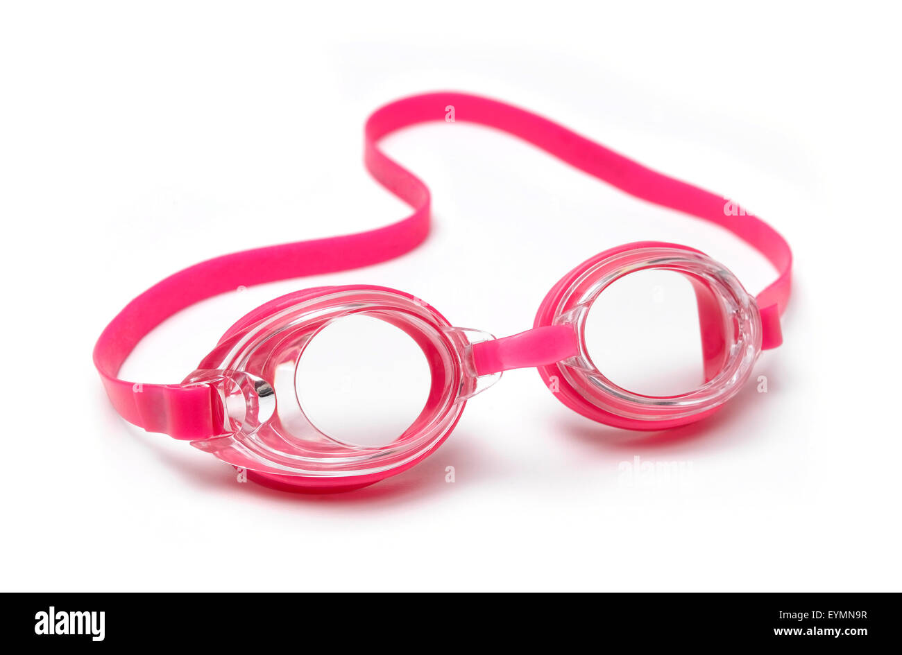 Pink Swimming Goggles on a white background Stock Photo