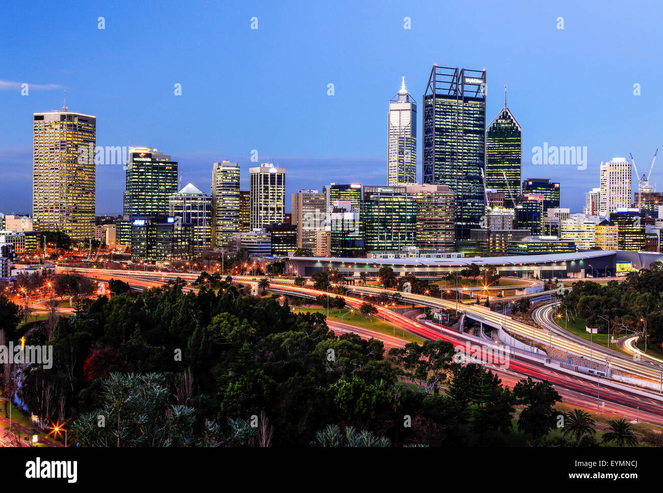 Perth The City of Lights Stock Photo Alamy