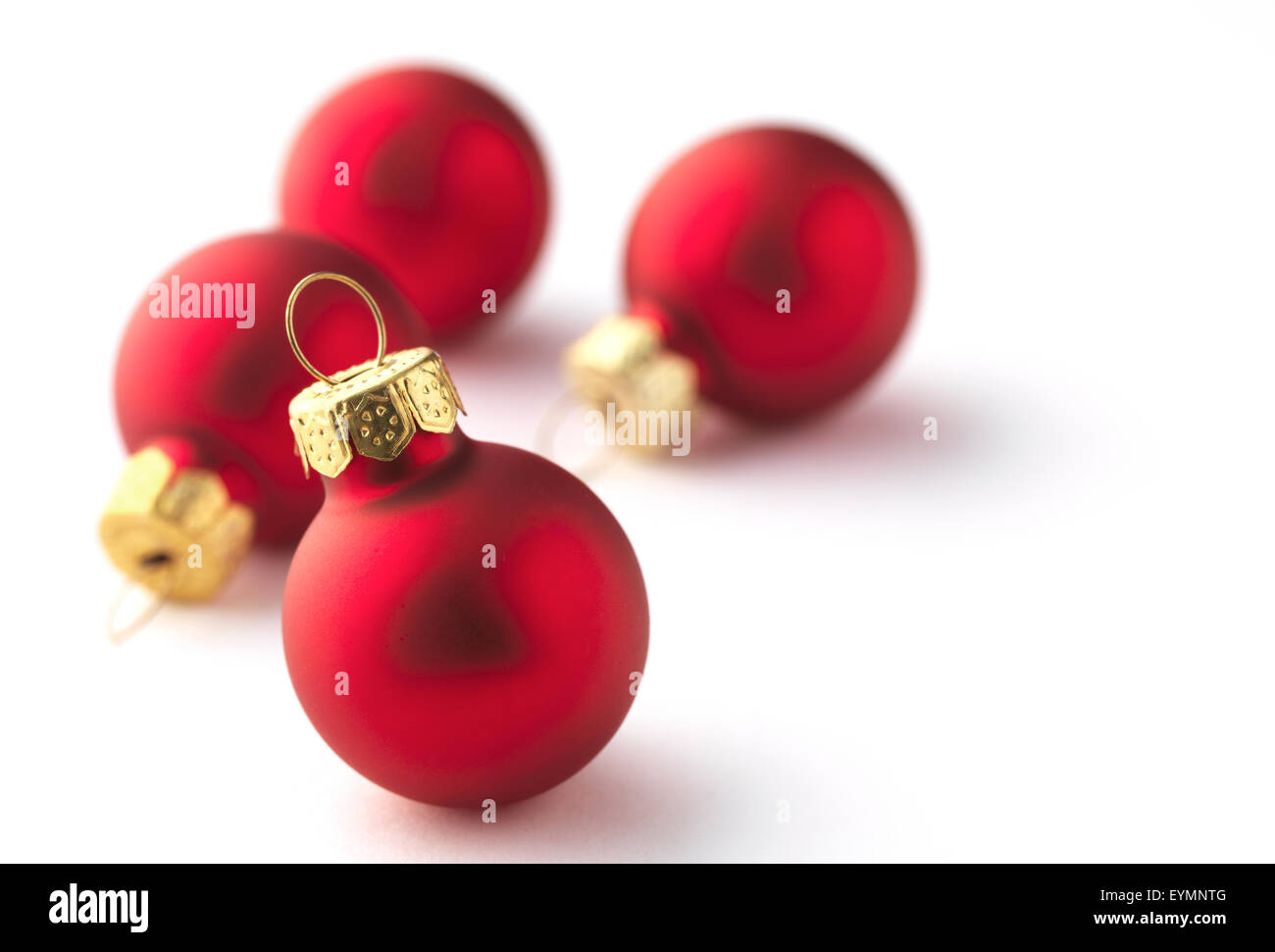 Christmas bauble on a table top with a soft shadow Stock Photo