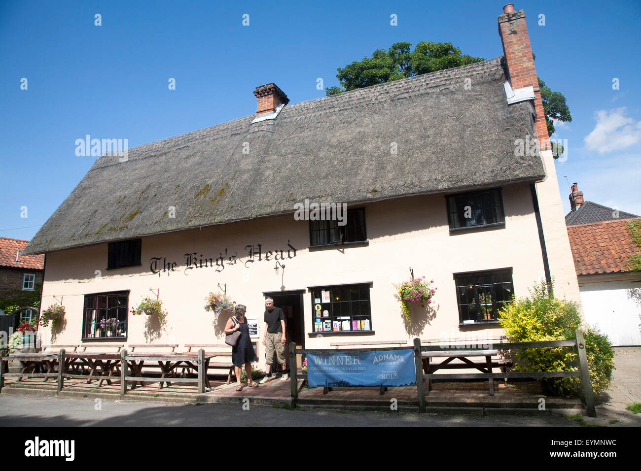The King's Head pub, known as the Low House, Laxfield, Suffolk, England, UK Stock Photo