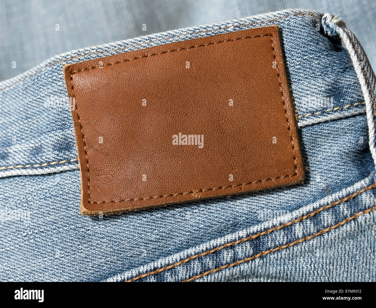 Denim Jeans tag Stock Photo Alamy