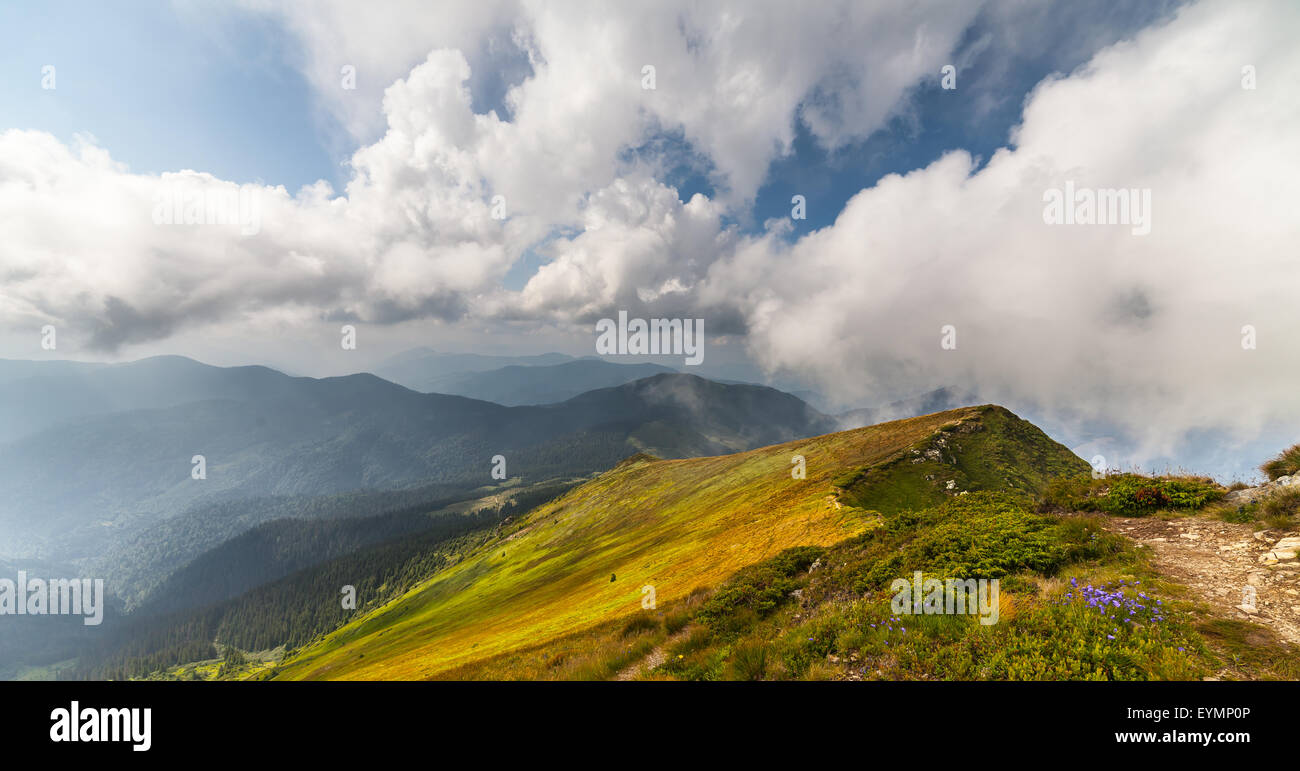 Stormy weather - mountains and clouds. The Ukraine Stock Photo - Alamy