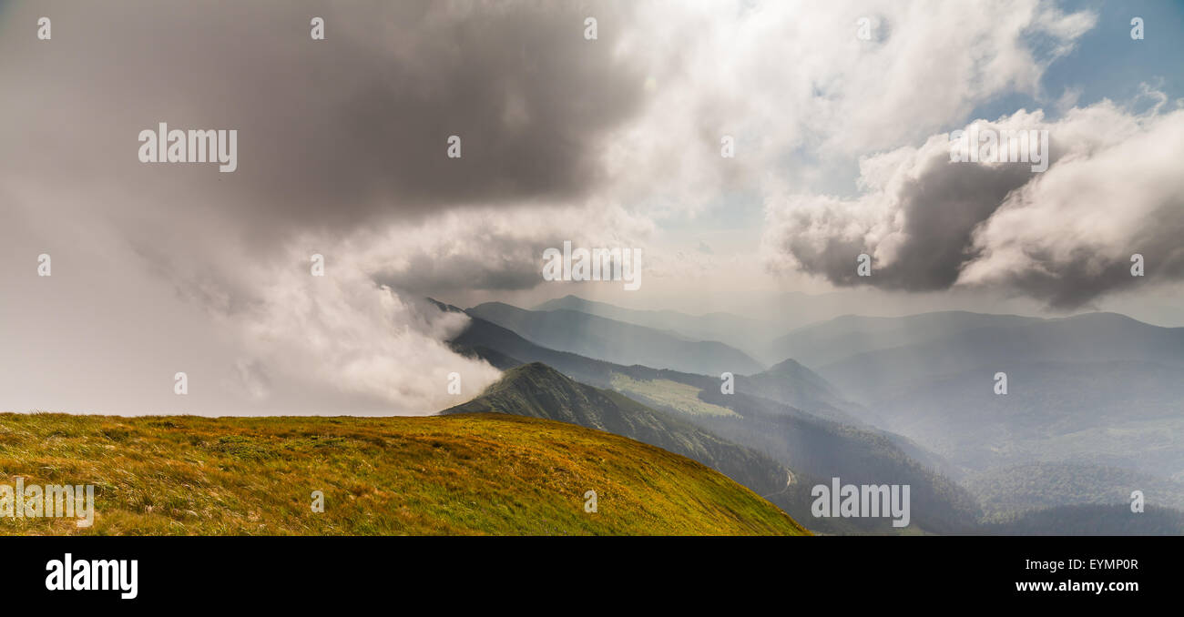 Stormy weather - mountains and clouds. The Ukraine Stock Photo - Alamy