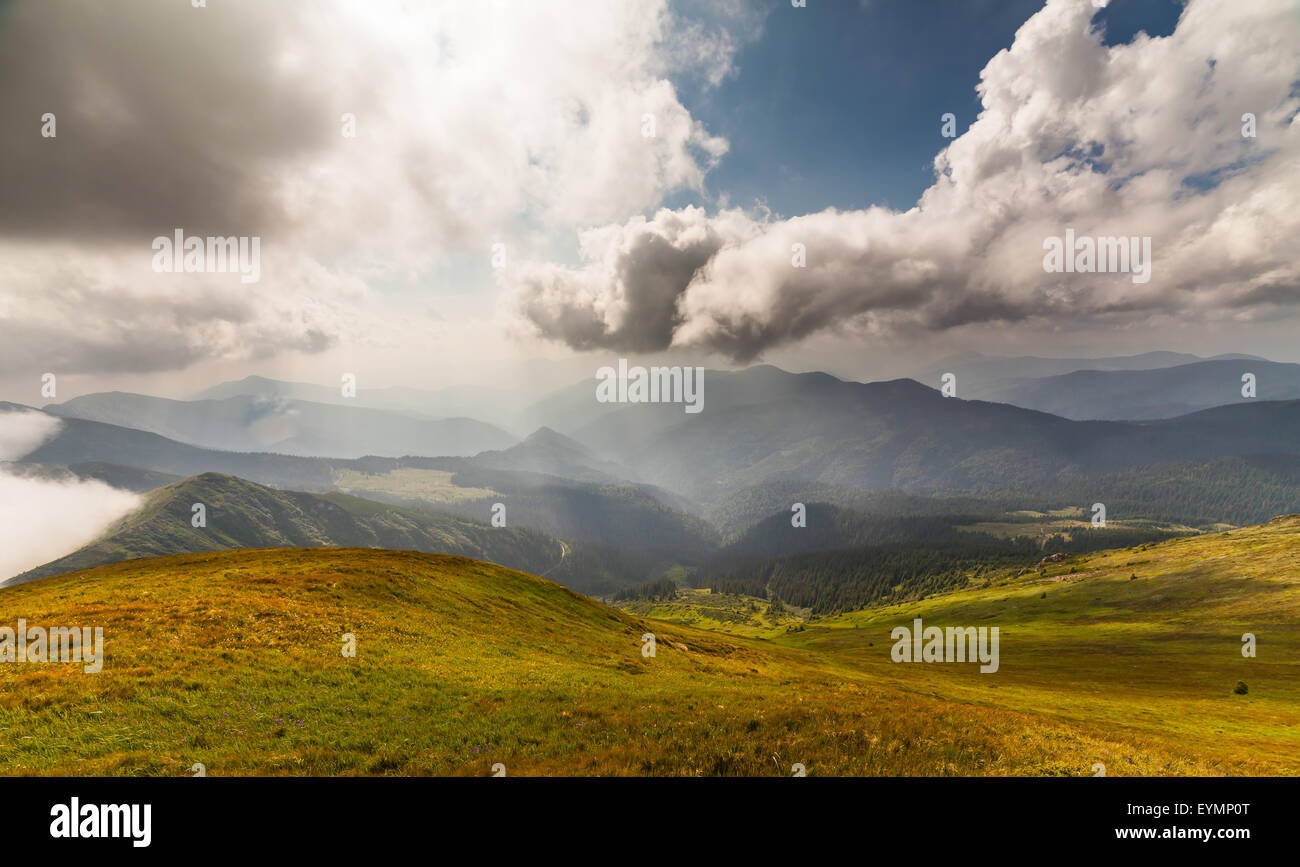 Stormy weather - mountains and clouds. The Ukraine Stock Photo - Alamy